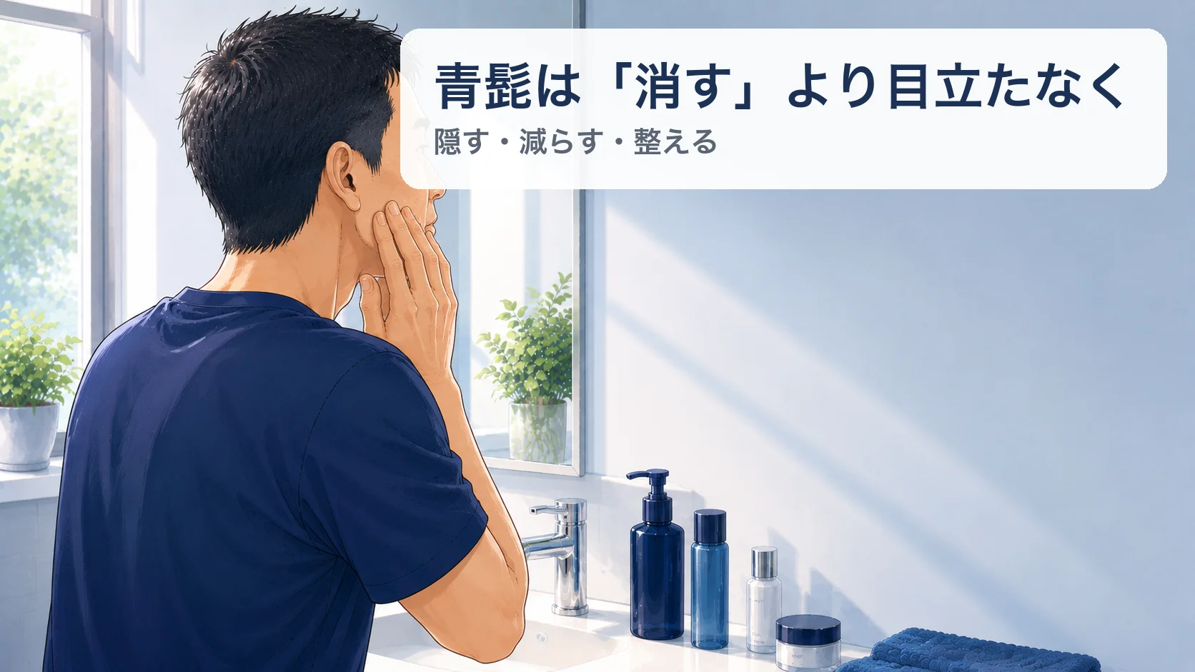 40代男性の青髭対策｜消すより目立たなくする